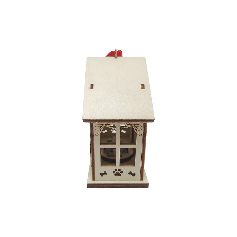 3.75" Unfinished Dog House DIY LED Wood Ornament by Make Market®