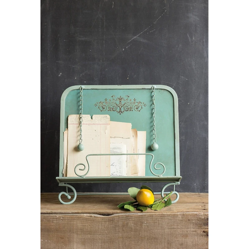 Hello Honey® Blue Metal Cookbook Holder