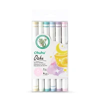 Ohuhu® Oahu 6 Color Pastel Alcohol Marker Set