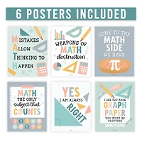 Hadley Designs 11" x 14" Boho Math Bulletin Board Classroom Décor Posters Set