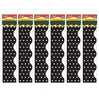 Trend Enterprises® Terrific Trimmers® Polka Dots Black Borders, 234ft.