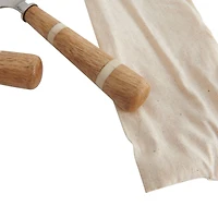 Hello Honey® Stainless Steel Cake Knife & Server Set with Wood & Horn Inlay Handle