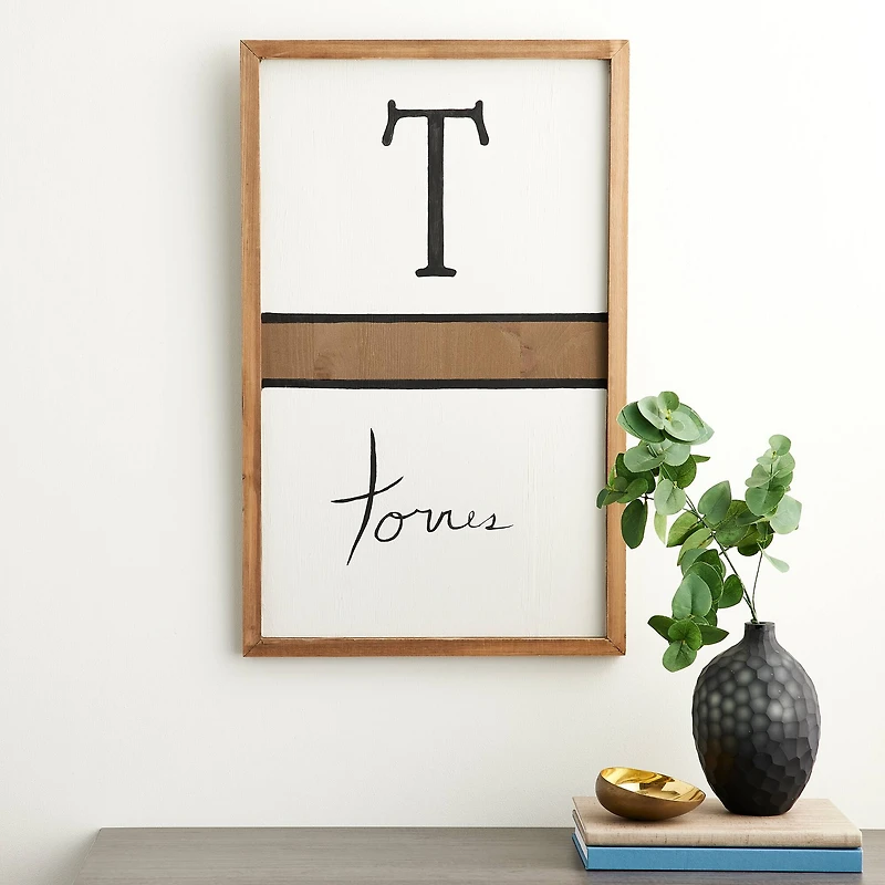 27" Rectangular Wooden Frame Plaque by Make Market®
