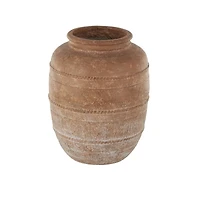 18" Brown Magnesium Oxide Mediterranean Inspired Vase