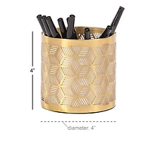 4" Gold Iron Glam Pencil Holder