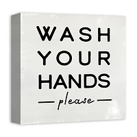 Wash Your Hands Please 12" x 12" Canvas Wall Art