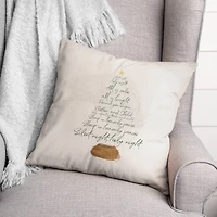Silent Night Tree 18" x 18" Indoor/Outdoor Pillow