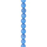 Light Sapphire Cat's Eye Glass Round Beads, 10mm by Bead Landing™
