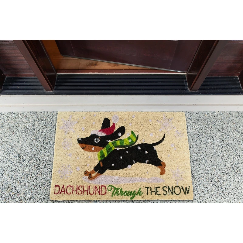 DII® Dachshund Through The Snow Doormat
