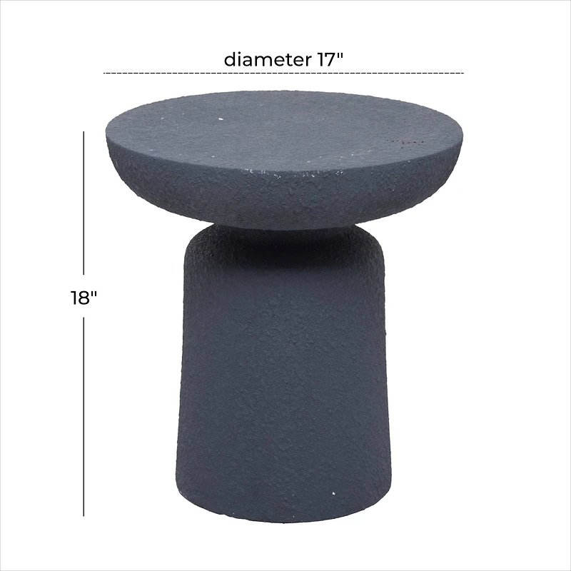 Blue Contemporary Garden Stool, 17" x 17" x 18"