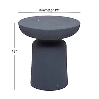Blue Contemporary Garden Stool, 17" x 17" x 18"