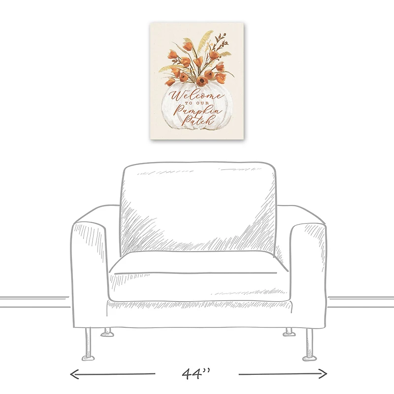 Welcome Pumpkin Patch Canvas Wall Art
