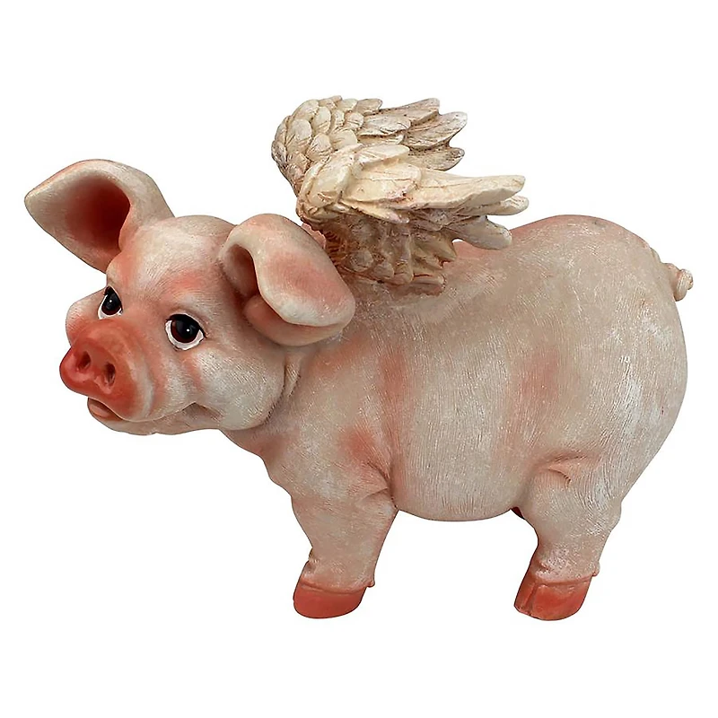 Design Toscano 8" Hog Heaven Flying Pigs Statue Collection Standing