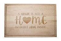Home with Love Inside 17" x 11" Maple Cutting Board