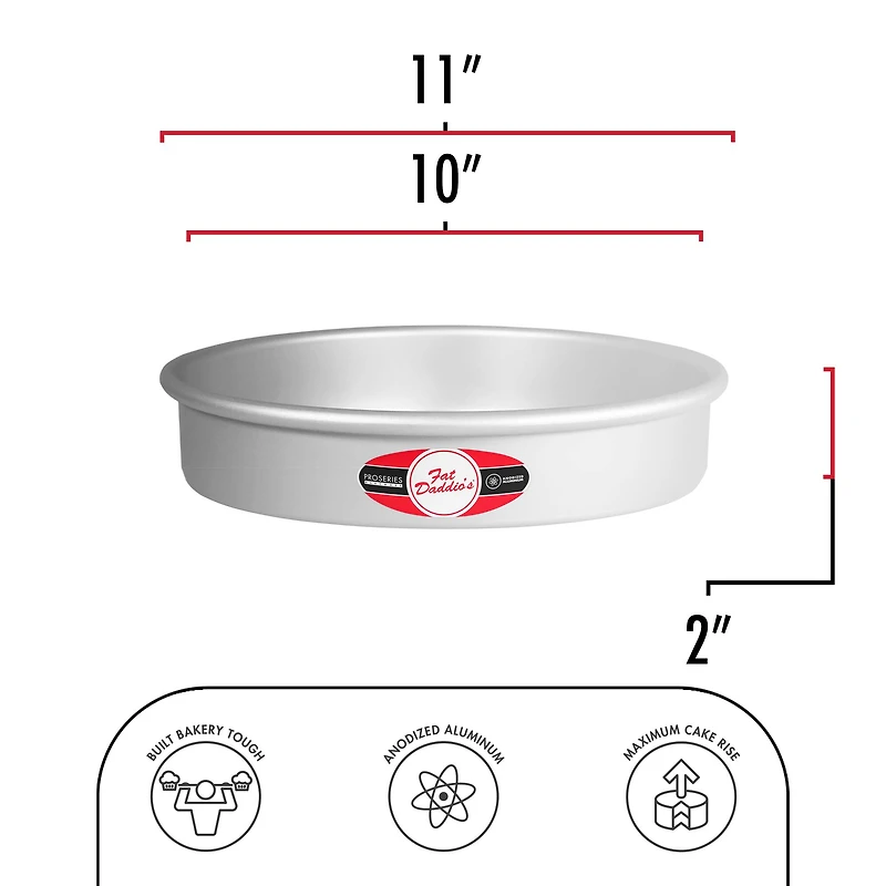 Fat Daddio's® Pro Series Bakeware Anodized Aluminum Round Cake Pan