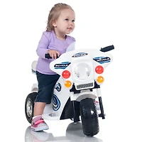 Toy Time White & Blue Battery Powered Ride-On Police Motorcycle