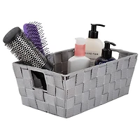 Simplify Small Grey Woven Storage Shelf Baskets, 2ct.