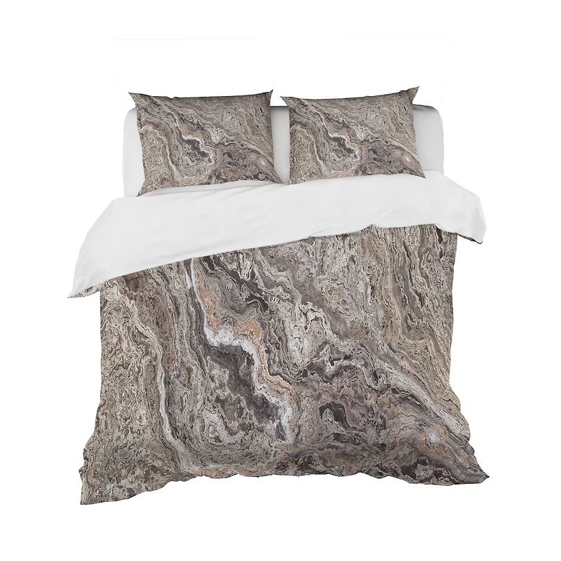 Designart 'Onyx Travertine Tile' Mid-Century Modern Bedding Set