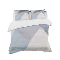 Designart 'Purple Geometric Bridge II' Geometric Bedding Set