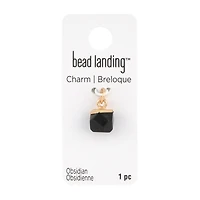 Natural Stone Faceted Ball Charm by Bead Landing