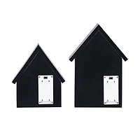 Glitzhome® 8"H Lighted Halloween Wooden House-shaped Table Decor Set