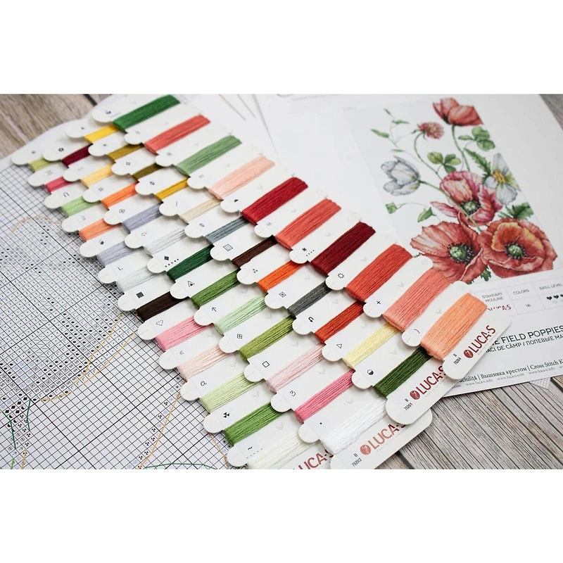 Luca-S The Field Poppies Counted Cross Stitch Kit