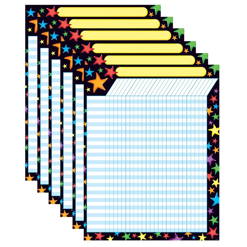 Trend Enterprises® Gel Stars Incentive Chart, 6 Packs