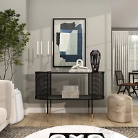 15" Black Aluminum Drip Vase with Melting Designed Body