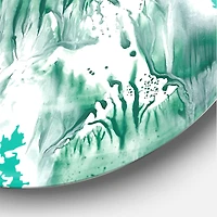 Designart - Auquamarine Landscape - Traditional Metal Circle Wall Art