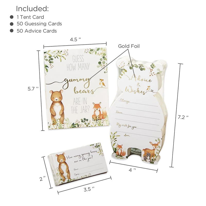 Kate Aspen® Woodland Baby Advice Card & Baby Shower Game Set