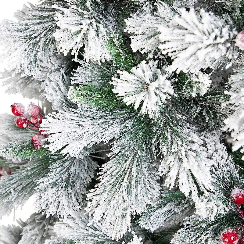 6.5ft. Unlit Full Flocked Fairfield Fir Artificial Christmas Tree