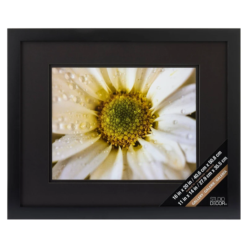 Black Gallery Wall Frame with Black Double Mat by Studio Décor®
