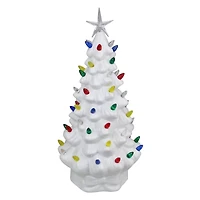 14.5" LED Lighted Retro Ceramic Christmas Tree