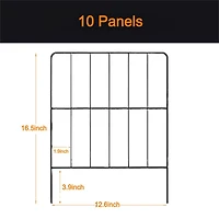 NEX 10ft. Black Square-Shaped Garden Fence