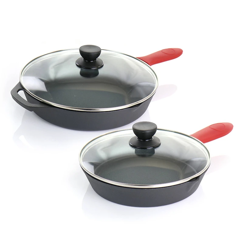 MegaChef Piece Pre-Seasoned Cast Iron Skillet Set