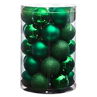 30ct. 2.5" Green Shatterproof Christmas Ornaments