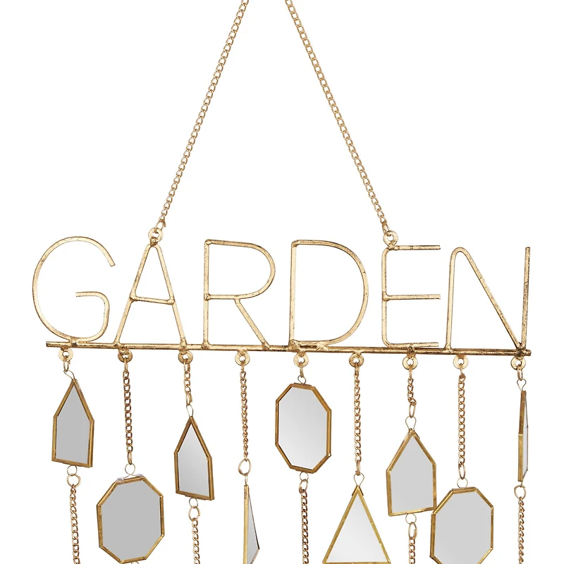 36" White Metal Eclectic Garden Windchime