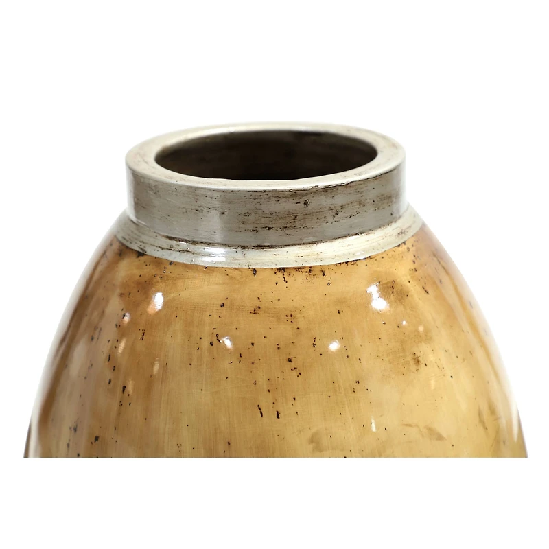 30" Brown Ceramic Rustic Vase