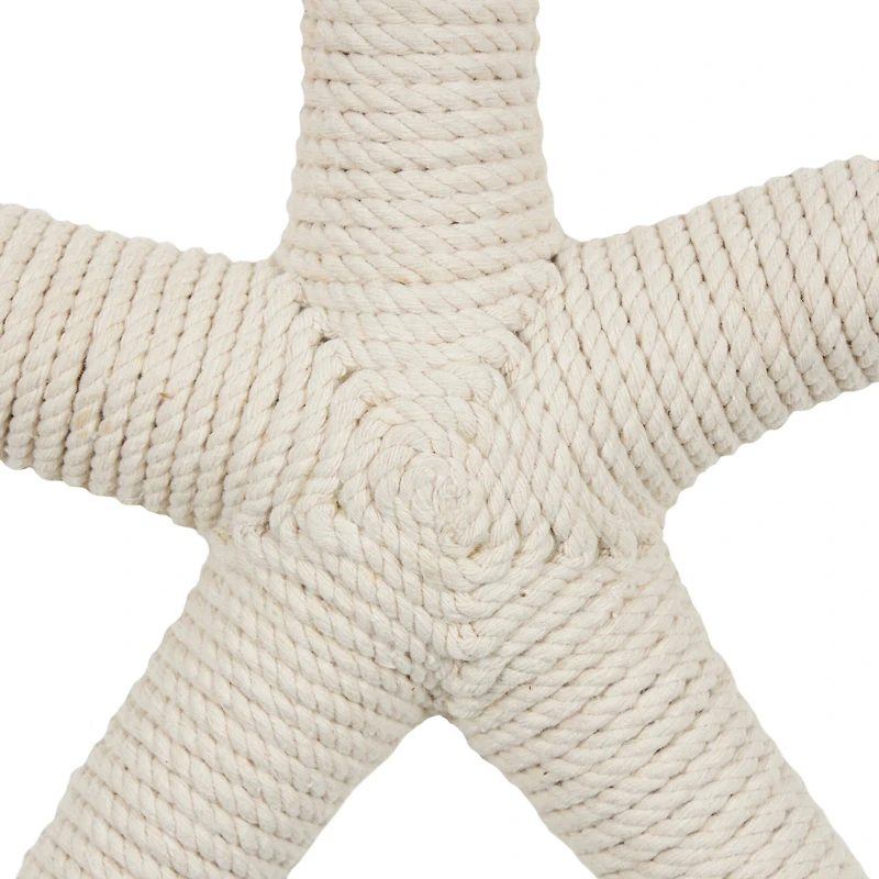 12.5" Handmade Wrapped Jute Starfish Hanging Wall Décor