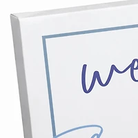 Blue & White Welcome Thanksgiving Table Canvas Wall Art