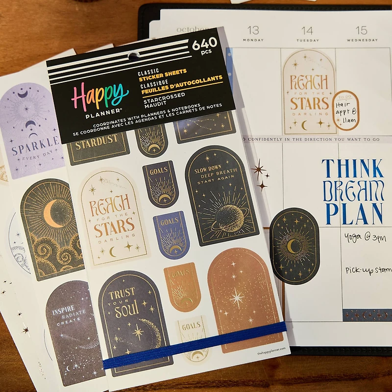 The Classic Happy Planner® Starcrossed Stickers
