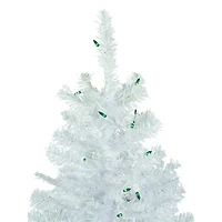 6.5ft. Pre-Lit Woodbury White Pine Artificial Christmas Tree, Green Lights
