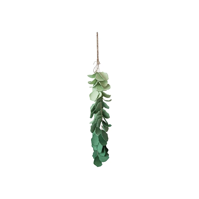 Hello Honey® 4.5ft. Green Hand-Painted Paper Mache Eucalyptus Bunch Wall Hanging