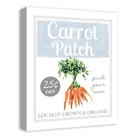 Carrot Patch Sign 2 16" x 20" Canvas Wall Art