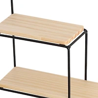 NEX™ Black 2-Tier Metal Wall Mounted Floating Shelf