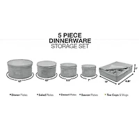 Sorbus 5-Piece Dinnerware Storage Set