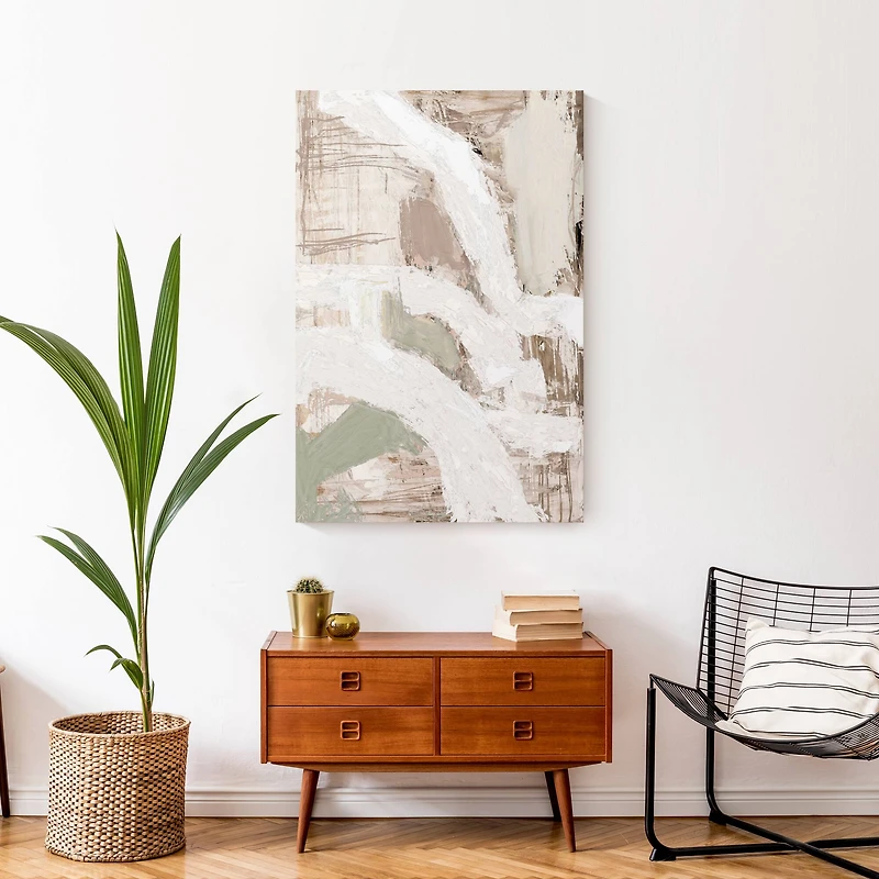 Neutral Abstract Texture 24" x 36" Canvas Wall Art