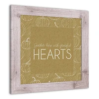 Grateful Hearts Print in Western White Frame