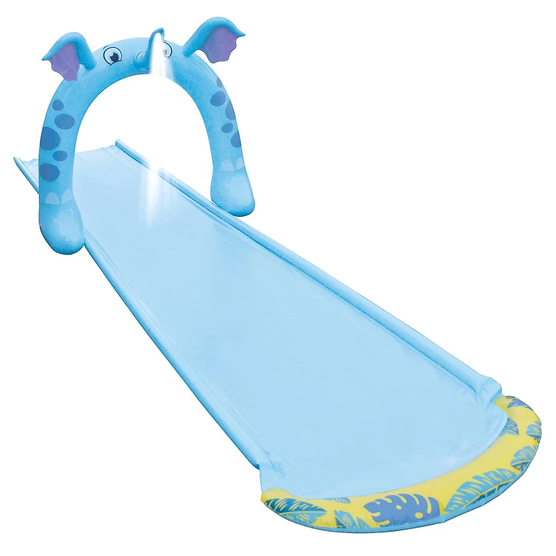 Pool Central® 16ft. Inflatable Elephant Arch Sprayer Slide Outdoor Kids Water Toy