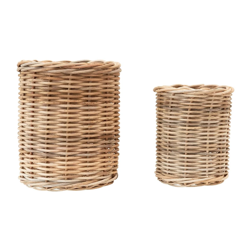 Hello Honey® Natural Hand-Woven Wicker Basket Set
